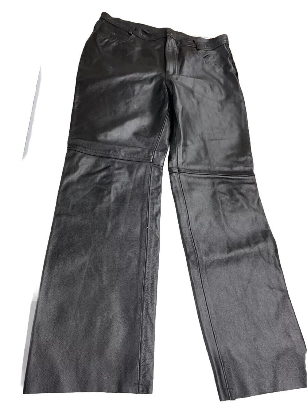 MAS Leather Pants 42 Black Mens Motorcycle Heavyweight Chopper